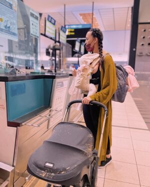 Jay Anstey Instagram - Posted to my story how our little flight adventure went! ✈️ 

Stroller: @doonasa 
Carrier: @ubuntubaba