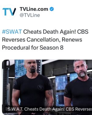 Jay Harrington Instagram - SEASON 8 is official!!!
can’t thank @swatcbs fans enough!!!
22 more episodes coming your way…
let’s roll 👊🏼👊🏼👊🏼