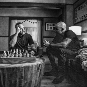 Jay Harrington Instagram - in between takes w/ my guy @shemarfmoore 

see how it all plays out Friday 5/5/23 @swatcbs 
8pm on @cbstvstudios 

@davinophotostudio
