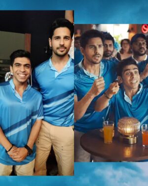 Jay Thakkar Instagram - Shot for a supercool Ad Film with @sidmalhotra for IPL this year. #Grateful #Blessed 😍😇♥️ 
Guess which team are we both supporting? 😉🏏

#JayThakkar #SidharthMalhotra #TVC #AdFilm #NewWork #ComingSoon #StayTuned #Grateful #Blessed