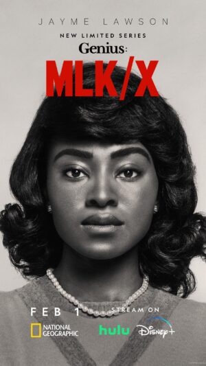 Jayme Lawson Instagram - Dr. Betty Shabazz 🙏🏾
#Genius MLK/X
Feb 1. @disneyplus @hulu @natgeotv