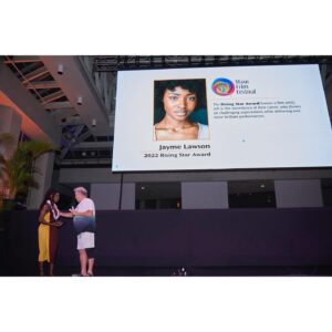 Jayme Lawson Instagram - First time in Maui and it was completely beautiful 🙏🏾😍. Thank you @mauifilmfest and Barry Rivers for the award. What an honor!! 

📸: @portraits @shutterstock