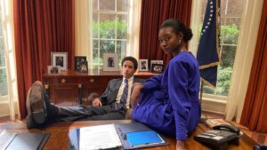 Jayme Lawson Instagram - When Robinson meets Obama. ❤️ 
Who watched? 🙋🏾‍♀️🙋🏾‍♀️ #TheFirstLady 

@showtime 
@thefirstlady_sho