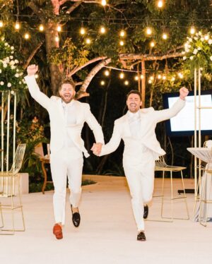 Jaymes Vaughan Instagram - Two years ago today I got to marry my best friend. For as long as I can remember I used to dream about marrying my husband, and what it would feel like to find my forever person. Two years in I can honestly say it is way better than anything I ever dreamed of. I get to wake up every day with my best friend, my practical jokester, my soul mate. 
If I could be Dad for a second and offer just one thing I’ve learned about love, it’s this:
Don’t settle. Be open to love, but don’t settle. Wait until you find that person that it’s so obvious it practically hits you over the head. That person that it is so easy to just exist beside. That person that makes you feel like you can exhale. That person that makes you feel safe to be every part of yourself. That person that you’re excited to see even if you’ve just seen them 5 minutes ago. That person that feels like you’ve known them your whole life, when they show up…lock them down. That’s the one. 
Growing up gay, so many hateful things got put into my head that really messed up what I thought love was, I thought love was supposed to hurt me…so I let it. Then, my person came along and slowly and carefully fixed all that…he showed me what love is actually supposed to be. It’s uplifting, it’s safe, it’s consistent…it never hurts you, in fact, it heals you. 
I love you @jonathandbennett, Happy Anniversary my Prince. Thank you for being my one. Forever.

📷 @toddthephotographer
