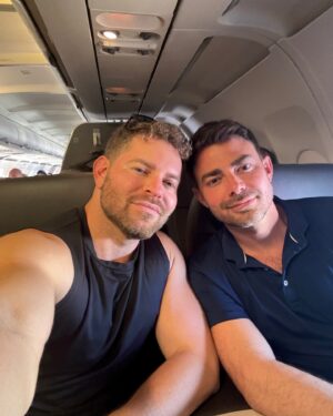 Jaymes Vaughan Instagram - Next stop the 35th @glaad Media Awards in NYC to celebrate my Nominee husband and all the other LGBTQ  Media superstars who put in the work this year 💜