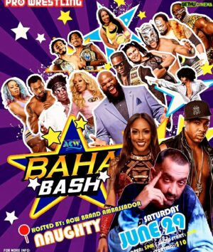 Jayson Paul Instagram - BAHA BASH
Saturday June 29th
Baha Mar (Andros Ballroom)
Doors open: 3pm | Show Start: 5pm
Open to the public!!!👍

Hosted By ACW BahamasBrand Ambassador: The incomparable NAUGHTY @naughtygotjokes 🤣

⚠️JUST ADDED TO THE LINEUP⚠️
@aew Superstar "La Chef" RED VELVET 🧁
Former WWE star 1/2 of CrymeTyme JTG💵

This is a family-friendly event, so bring the kids.
For more info & tix. Link in bio 👆🏾
BahaBash.eventbrite.com 👀

#acw #allcaribbeanwrestling #ridethewave #WeMakeBelieve #FEWSurvive #fewdoesitright #bahabash