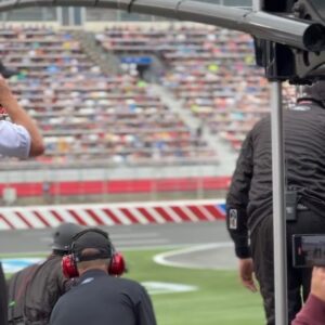 Jazlyn Miller Instagram - Last weekend @mr_9ray_willseeyounow and I got a chance to experience the “NASCAR 600 Cup Series🏆” ,VIP from the pit.More importantly though, I got a chance to see my Cuzzo @_megaquan do his thing first hand! I’m so proud of you Quan! We had a great time🏎️🫶🏾! Can’t wait to take Mansa and Sai Sai next year! —
I saw the orange man in person there too😱🥹.