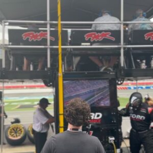 Jazlyn Miller Instagram - Last weekend @mr_9ray_willseeyounow and I got a chance to experience the “NASCAR 600 Cup Series🏆” ,VIP from the pit.More importantly though, I got a chance to see my Cuzzo @_megaquan do his thing first hand! I’m so proud of you Quan! We had a great time🏎️🫶🏾! Can’t wait to take Mansa and Sai Sai next year! —
I saw the orange man in person there too😱🥹.