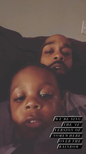 Jazlyn Miller Instagram - This video of @mr_9ray_willseeyounow & our baby boy Mansa singing IZ’s version of ‘Somewhere over the rainbow’ received so much love on my story today!! I had to post it here! Our baby boy has an ear for music, and I’m so excited to see where his little voice goes🥹😍
—-
For context, we sing every night with the boys! There’s like a playlist of songs we play that Mansa loves. It started with Dru Hill, now it’s “yesterday” by the Beatles and this song. It’s really the sweetest thing!
