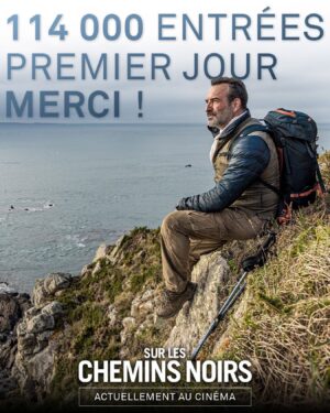 Jean Dujardin Instagram - Une grand merci à tous , le film marche🚶‍♂️🙏🥰 #surlescheminsnoirs @denis_imbert_ #sylvaintesson @jonathanzaccai @josephinejapy @iziamusic @dupereyanny @dylan_robertofficiel @olivier.charasson @radarfilms_clementmiserez @apollo_distrib @tf1_studio photo @thomasgoisque