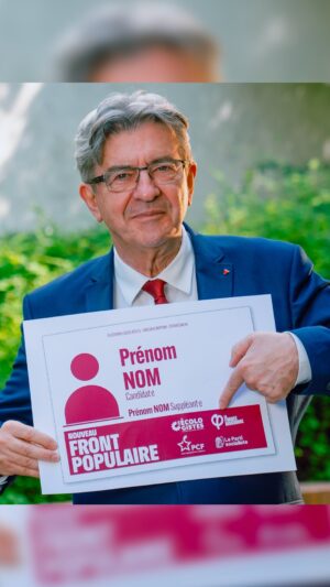 Jean-Luc Mélenchon Instagram - L’avenir de notre pays se joue dans ces élections #legislative2024.

Si les quartiers populaires et la jeunesse votent massivement, alors le Nouveau Front Populaire aura gagné.

Ces dimanches 30 juin et 7 juillet, votez pour les candidats du #NouveauFrontPopulaire pour #ToutChanger !