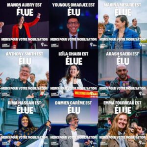 Jean-Luc Mélenchon Instagram - 9 nouveaux députés européens de combat. Merci à toutes et tous pour votre mobilisation ! Le 30 juin et 7 juillet, on vote pour le #NouveauFrontPopulaire !