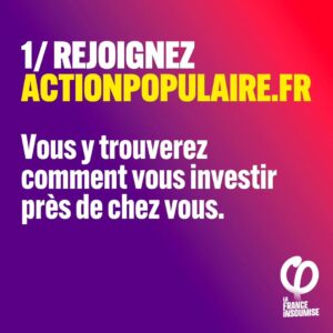 Jean-Luc Mélenchon Instagram - 🔴 "Bonjour, je souhaite vous aider à battre l'extrême droite. Comment faire ?"

➡️ Vous êtes nombreuses et nombreux à nous poser cette question.

✅ On vous donne 5 idées (liens en story)

#NouveauFrontPopulaire
