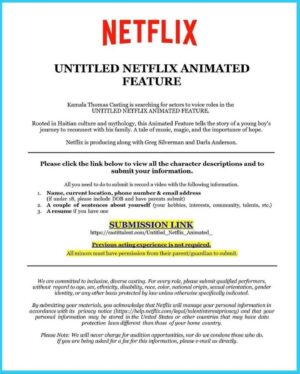 Jeanette Branch Instagram - NETFLIX AUDITION!! 🎬Open casting  call for Haitian actors from ages, 8 to 80. Previous acting experience is NOT required. That means everybody!! If you are Haitian or can realistically play one and want to get into acting this audition is for you.  Read the instructions and follow through.  #Auditions #OpenCallCasting  #Netflix