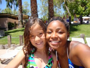 Jeanté Godlock Instagram - my little girl is not a teenager anymore 🥺 

how did that happen? seems like just yesterday you were doing back handsprings literally everywhere and now… well we won’t get into it 🥴 

i love you so much sisfriend. my life hasn’t been the same since you came into it. my mini me. have the best birthday! 

@hallielooya you know i love you bc this is primetime 🤣