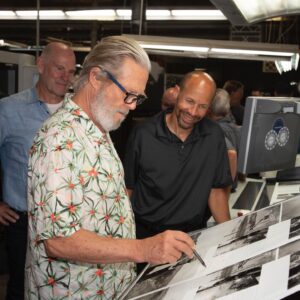 Jeff Bridges Instagram - Finally putting ink on paper…doing my press check with the awesome team at Dual Graphics in Brea, CA. What a fun day!