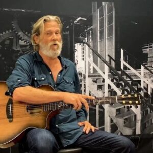 Jeff Bridges Instagram - Bid to win this exquisite, personalized guitar made from sustainably harvested wood with #allinthistogether on the fretboard to benefit @PlasticPollutes. http://ow.ly/uwp430qFoSI