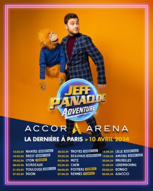 Jeff Panacloc Instagram - 🎉 Attention, alerte générale à tous les fans de dinguerie et de connerie ! Nos dernières dates de tournée sont là, avec un grand final à Bercy qui promet de secouer Paris comme jamais 🌪️ Et devinez quoi ? Pour la première fois, on débarque en Corse, copains de l’île de beauté, préparez-vous à deux soirées mémorable ! 🏝️ Alors, tu nous rejoins où et quand pour faire vibrer les salles ensemble ?
Love ❤️ 🙃

#DernièreChance #BercyExplosion #CorsePremièreFois 🚀🎶