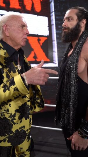 Jeff Sciullo Instagram - Ric Flair speaks with Elias before the Royal Rumble - “quit being the good guy”