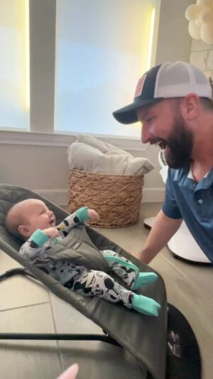 Jeff Weldon Instagram - Dada and Theo 🥹💙 I make it a point that when I’m not working to try and be present and enjoy all of these little moments with both my wonderful boys. I know it’ll go by in a blink. #ProudBoyDad