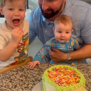 Jeff Weldon Instagram - This is 36! You know you’re getting old when your Birthday consisted of getting excited over the blacktop griddle the wife surprised you with and purchasing new patio furniture 🤷🏻‍♂️🤣 It was also really amazing to see how excited little Winston was over my Birthday and “his cake.” We got to make a wish and blow out the candles together 😭 Lastly, we got to share this joy with my best friend and twin brother, Eric, over FaceTime and cheers a drink. Here’s to 36 🍻 🎉