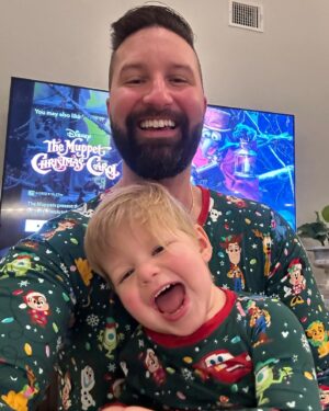 Jeff Weldon Instagram - Merry Christmas 🎄🎁 Christmas at the Weldon household was a bit chaotic this year. First time navigating having a newborn and a toddler— phew that was quite the feat. We did somehow manage to capture a few photos for memories— albeit, they weren’t the best BUT, hey, we did at least get a few! We traveled to Houston for Christmas Eve with Gracie, Grandma, and Danielle’s side of the family— Christmas Eve was awesome and Winston had a blast opening all of his gifts from Gracie and the family— he even helped clean up and put the torn wrappings in the trash—Our BIG Helper! We then embarked back to New Braunfels so that we could have Christmas morning at our home followed by Christmas Dinner prepared by “Chef Jeff” with the company of my parents— surprisingly, Winston sat in Grandpas lap and didn’t squirm around like usual (he usually will only chill with my Mom— who is now “Nana” I guess that’s easier for Winston to refer to her as— just found that out today 🤷🏻‍♂️). All in all, it was really nice having a quiet Christmas morning and Winston absolutely LOVED his gifts but especially his Micky Mouse that songs and dances to the “Hot Dog” song (his little face showed so much excitement and love when he opened it)— this was definitely my favorite moment from the last couple of days. Theo can be seen just chilling and relaxing— truly just glad to be a part of the crew lol! I digress— Merry Christmas 2023 from the Weldon Family to yours!