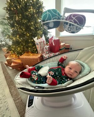 Jeff Weldon Instagram - Merry Christmas 🎄🎁 Christmas at the Weldon household was a bit chaotic this year. First time navigating having a newborn and a toddler— phew that was quite the feat. We did somehow manage to capture a few photos for memories— albeit, they weren’t the best BUT, hey, we did at least get a few! We traveled to Houston for Christmas Eve with Gracie, Grandma, and Danielle’s side of the family— Christmas Eve was awesome and Winston had a blast opening all of his gifts from Gracie and the family— he even helped clean up and put the torn wrappings in the trash—Our BIG Helper! We then embarked back to New Braunfels so that we could have Christmas morning at our home followed by Christmas Dinner prepared by “Chef Jeff” with the company of my parents— surprisingly, Winston sat in Grandpas lap and didn’t squirm around like usual (he usually will only chill with my Mom— who is now “Nana” I guess that’s easier for Winston to refer to her as— just found that out today 🤷🏻‍♂️). All in all, it was really nice having a quiet Christmas morning and Winston absolutely LOVED his gifts but especially his Micky Mouse that songs and dances to the “Hot Dog” song (his little face showed so much excitement and love when he opened it)— this was definitely my favorite moment from the last couple of days. Theo can be seen just chilling and relaxing— truly just glad to be a part of the crew lol! I digress— Merry Christmas 2023 from the Weldon Family to yours!
