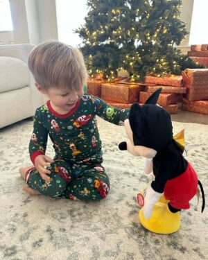 Jeff Weldon Instagram - Merry Christmas 🎄🎁 Christmas at the Weldon household was a bit chaotic this year. First time navigating having a newborn and a toddler— phew that was quite the feat. We did somehow manage to capture a few photos for memories— albeit, they weren’t the best BUT, hey, we did at least get a few! We traveled to Houston for Christmas Eve with Gracie, Grandma, and Danielle’s side of the family— Christmas Eve was awesome and Winston had a blast opening all of his gifts from Gracie and the family— he even helped clean up and put the torn wrappings in the trash—Our BIG Helper! We then embarked back to New Braunfels so that we could have Christmas morning at our home followed by Christmas Dinner prepared by “Chef Jeff” with the company of my parents— surprisingly, Winston sat in Grandpas lap and didn’t squirm around like usual (he usually will only chill with my Mom— who is now “Nana” I guess that’s easier for Winston to refer to her as— just found that out today 🤷🏻‍♂️). All in all, it was really nice having a quiet Christmas morning and Winston absolutely LOVED his gifts but especially his Micky Mouse that songs and dances to the “Hot Dog” song (his little face showed so much excitement and love when he opened it)— this was definitely my favorite moment from the last couple of days. Theo can be seen just chilling and relaxing— truly just glad to be a part of the crew lol! I digress— Merry Christmas 2023 from the Weldon Family to yours!