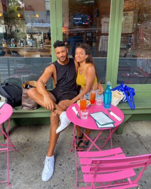 Jeffrey Bowyer-Chapman Instagram - Heated w le heiress @kaiaventdeleon 🤎🤎