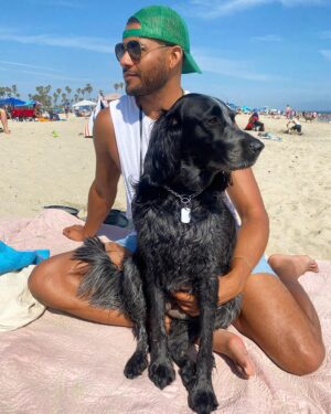 Jeffrey Bowyer-Chapman Instagram - She’s too good for the internet / And too beautiful not to break it 🌊🐕‍🦺🫶🏾