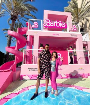 Jeffrey Bowyer-Chapman Instagram - Walking on water at last nights world premiere of @barbiethemovie 🌊🩷🩵 Y’all don’t even KNOW what you’re in for!! Subversive, inclusive, expansive and just so damn good. Instantly Iconic 🙌🏾🫶🏾 #Barbie