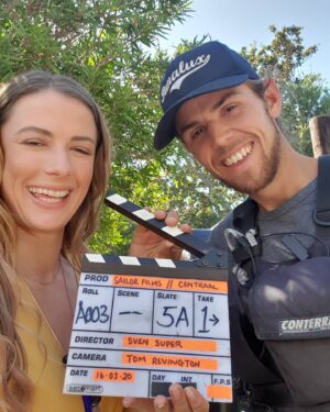 Jenna Saras Instagram - 1 of the very few that got onset in these tough times. 
#grateful #actress #actorslife #setlife #bts #behindthescenes #watchthisspace #holland #centraalbeheer #blessed #clapperboard #slate #2020 #march #tvcommercial #nofilter