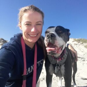 Jenna Saras Instagram - Rosie Minx honestly the best dog I have ever gotten to know ,love & look after. She has my heart. 
#adventuresofrosieminx #americanbulldog #doglover #actorslife #mybestfriend #Ilovethisdog #actress #animallover #beachlife #bestcompanion #mylove #soulfood #mondaymotivation #bluesky #bigsmiles #capetown #therearenogoodbuysonlyseeyoulaters #nofilter