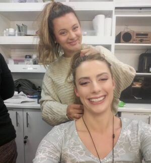 Jenna Saras Instagram - Big smiles with similar faces. 
Different production,  same crew. 
Same same but different. 
#setlife #samesamebutdifferent #hair #onset #hairdepartment #makeupandhairtrailer #bbc #go4 #ourgirl #season4 #series #behindthescenes #watchthisspace #sunday #actress #actorslife #natural #myhappyplace #nofilter