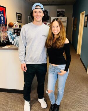 Jennie Kwan Instagram - You never know who you’re going to run into when seeing @dralexcorbin.  I’m beaming with LA pride after meeting centerfielder #33 @jamesoutman.  What a treat it was to meet him and his lovely wife @dashaoutman.  I’m a huge @dodgers fan being a native Angelino  so it made my week!  And come to find out James grew up on Avatar:  The Last Air Bender.  Respect!!🙌🏼💙💚
.
.
.
#dodgers #dodgerbaseball #avatarthelastairbender #suki #dodgerfan #la #losangeles #cityofangels #ilovela #dodgerblue