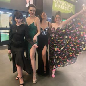 Jennifer DiNoia Instagram - Last night 💚 Part 1

#wicked20 @wicked_musical 

1. Green Carpet - 
👗: @gustavocadile
👠: @sjpcollection 
HMU: @emkatzbeauty 
Stylist: @style_byjordan 
2. My Mama and date for the evening ❤️
3. My Hay and first full time Glinda 💚🩷
4. My dear friend Marissa who literally made it all happen
5. 👑 Elphie to me, Dee Roscioli, who I learned so much from 💚
6. Legends, Kris Cusick & Kristy Cates (Original Broadway Cast) and my first Elphie and Fiyero 💚
7. Beautiful Elphies who I got to get ready with 💚
8. Two of the best guys I know that I did Wicked with for so many years, Nathan & Mark
9 & 10. Hannah (dresser) Mary Kay (hair) who are both amazing Green Team members. Both have held me up in more ways than can ever be described.