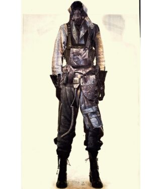 Jenny Beavan Instagram - And now our leading character - Furiosa. Also a voyage of discovery starting with the child in the ‘Green Place’ and ending as the look of Charlize Theron in Fury Road.

Producer Doug Mitchell called me in April 2021 when I was working in Prague - they wanted costumes for principal characters in a stunt sequence for Furiosa, which I had no idea was in the works! They needed to get a sequence in the can by June in order to benefit from a tax break from the NSW (Australian) government. So Lauren and I started doing collages and thinking through the various looks Furiosa would need in her progress through the story.

Moving back to London we started to put together found clothing and accessories to see what would work and communicate the look to our team in Australia. As I mentioned before, we had to do this via cyber space as we couldn’t get to Australia until the following January due to strict Covid quarantine in Sydney. But with a superb team there and some wonderful makers in London we managed to get an enormous amount of work done before we could set off. So exciting when Lauren and I finally got to our workshop in Chullora and started work with that extraordinary team of craftspeople .. and find Furiosa for real!

So here she is from collage to final look via various trial runs at the various jobs she gets to do and her disguises …  

@madmaxsaga 
@anyataylorjoy 
@lauren_reyhani_costume 
@jasinboland