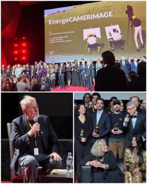 Jenny Beavan Instagram - I am still reeling from the extraordinary experience which is the Camerimage Festival in Toruń. We were only there for 4 days - how anyone can last the full 7 days is a mystery to me, it is SO ‘full on’! Events, films, panels, talks, camera equipment … parties! Amazing. I was incredibly honoured to be awarded the ‘Golden Frog’ for Unique Visual Sensitivity’ (could there be a nicer award than a frog?). I met wonderful old friends and new, saw amazing historic Toruń, learned about Copernicus in the fascinating museum and the talk on the colliding of science and film with Walter Murch and Professor Leszek Blaszkiewicz. My daughter Caitlin and I were wonderfully well looked after by Daria Piech and all the Camerimage crew. Next year … if I gather my strength! 

@camerimage.festival