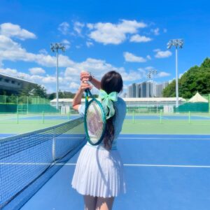Jeong Seo-ha Instagram - 요즘 날씨 베리긋 🥰

#tenniscourt 
#tennis 
#ribbon 
#🎀