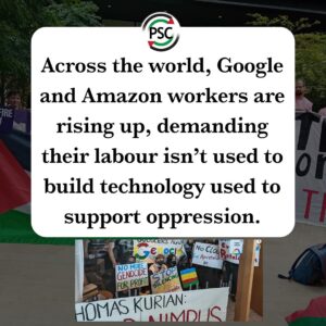 Jeremy Corbyn Instagram - Today, protesters gathered outside Google’s London HQ in solidarity with Google workers demanding that Google ends Project Nimbus, which is enabling Israel’s apartheid and genocide against Palestinians.

Across the world, Google and Amazon workers are rising up, demanding their labour isn’t used to build technology used to support oppression.

Follow @notechforapartheiduk for updates on the campaign and help support it by demanding Google #DropNimbus

#FreePalestine #CeasefireNOW