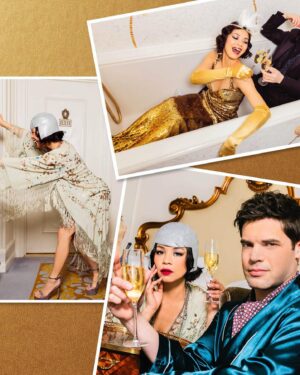 Jeremy Jordan Instagram - “Because the book itself is so grand, there’s not just one way to do ’The Great Gatsby.’”

Time Out New York’s March cover stars are the leading cast members of “The Great Gatsby” on Broadway, Jeremy Jordan and Eva Noblezada. After a photo shoot at the @theplazahotel, we asked them about what it’s like to play the iconic characters and their relationship with each other on the stage to kick off our Spring Broadway Preview.

Head to the link in our bio to read the full interview and check out “The Great Gatsby” at the Broadway Theatre, opening April 25.

Photographer: Evan Zimmerman @evzmm
New York Editor: Shaye Weaver @shayeweaver
Design Director: Bryan Mayes @bryanmayesdotcom
Senior Designer: Onik Hossain @onik3
Video Director: Delia Barth @dbarthvader
Photo Editor: Laura Gallant @lauramgallant
Writer: Raven Snook @divaraven
Stylist: Emma Pritchard @meemmap and assisted by @sarahgoethejones
Hair: Keshia Tokeshia @howtokeshia
Make-Up: Chelsea Gehr @chelseagehr from @exclusiveartists using @makebeautyofficial
Groomer: Lisa-Raquel Baines @lisaraquel
Location: The Plaza Hotel @theplazahotel

Cover look Jeremy wears a vintage robe and @century21stores Cravat and socks while Eva wears @kelsey.randall chainmail dress, @skims bodysuit, @eugeniakimnyc hat, vintage robe and @stuartweitzman sandals. In ballroom and stairs look Eva wears @christylynncollection gown, @dauphinesofny headband, @adriennelandau faux fur scarf and @stuartweitzman sandals. Jeremy wears @tedbaker shirt, @brooksbrothers suit and @allenedmonds shoes. The bath look Eva is wearing @halston gown, @dauphinesofny headband, @wacoalamerica bra and @adriennelandau stole, Jeremy wears @brooksbrothers tuxedo, @tommyhilfiger bow tie and @allenedmonds shoes.
