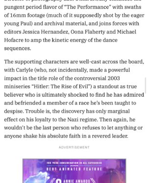 Jeremy Piven Instagram - Long journey its been… How much of yourself  will you compromise to be successful? That’s one of the many questions that we explore in The Performance. Thanks @variety  for showing up and reviewing our film. When my mother handed me this short story a decade ago I had hoped for this moment. So much to tell you guys about this journey. Thank you