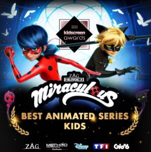 Jeremy Zag Instagram - Congratulation to our teams, partners, fans! and to our world's favorite super heroes!!! Ladybug and Cat Noir 😍😍😍 Thank you Kidscreen!!! 😭🤪😱😍🥰 #miraculousladybug