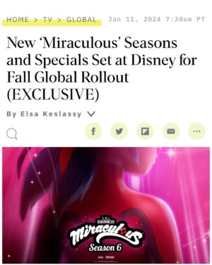 Jeremy Zag Instagram - Its official! @variety @mediawan.officiel @miraculous #zagheroez