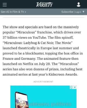 Jeremy Zag Instagram - Its official! @variety @mediawan.officiel @miraculous #zagheroez