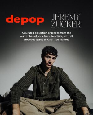 Jeremy Zucker Instagram - as many of you know, i keep a rotating wardrobe by thrifting and reselling through depop. repurposing old garments to promote a more circular approach to fashion. i wanted to find a way to bring some of your favorite artists clothes directly to you, promoting second hand shopping to reduce waste while simultaneously raising money for the incredible @onetreeplanted. 

head to my depop shop now to grab a piece from some friends.  @shawnmendes @oneruel @keshi @bear @bishopbriggs @quinnxcii @chelseacutler @ayokay @lexijayde @jakewesleyrogers @alexander23 @delwatergap @petermcpoland @mehromusic now. thank u to everyone who donated pieces for a cause so important to me. head to the link in my bio, more coming soon