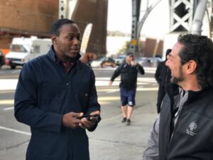 Jermel Howard Instagram - Freezing On set filming #abaddon .. but came ready to get to work..There's definitely killers in these woods..😳😳🎬🎬😁 @abaddonmovie #jermelhoward