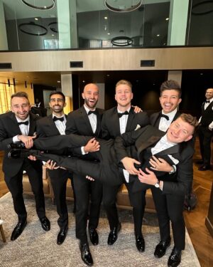 Jerome Aceti Instagram - Congratulations to @bajancanadian and @jessicapietroniro on their wedding this weekend ❤️ Love you both and we have nothing but the best wishes for you! Can’t wait to see what the future holds for you two!