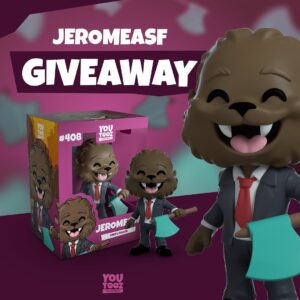 Jerome Aceti Instagram - Want a chance to win a mini me?! Comment 🪓, like the post and follow @youtooz to enter the giveaway. We'll announce the winners on the drop day: Nov 1st!