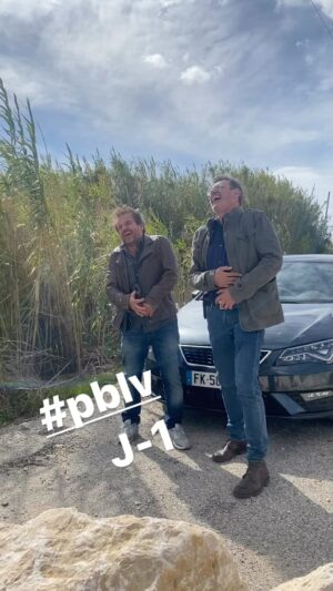 Jérôme Bertin Instagram - #pblv J-1 on perd les pédales… dans la bonne humeur toujours ;) avec l’indispensable @stephane_henon @pblvofficiel #newen_studios #france3 #ajamaislespremiers